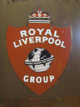 Load image into Gallery viewer, ROYAL LIVERPOOL GROUP Ins Co Antique Brass Advertising Calendar Sign NY
