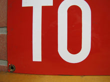 Load image into Gallery viewer, TO EXIT Old Porcelain Sign Subway RR Industrial Shop Safety Advertising
