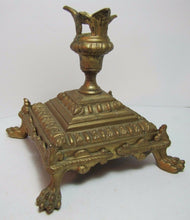 Load image into Gallery viewer, VICTORIAN CANDLESTICK Claw Foot Brass Bronze Gold Decorative Arts Candle Holder
