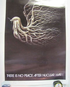 THERE IS NO PEACE AFTER NUCLEAR WAR! Rafal Olbinski 1985 signed poster seri lith