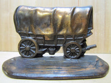 Load image into Gallery viewer, Antique Western Covered WAGON W.H. Howell Co Cast Iron Decorative Art Bookend
