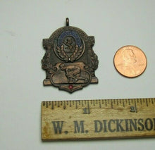 Load image into Gallery viewer, 1917 NEW YORK CALEDONIAN CLUB 100 Yard Dash Sports Award Medallion Red Jewel

