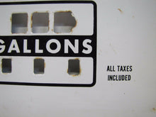 Load image into Gallery viewer, Vintage Gas Station Porcelain Pump Plate Cents per Gallon Sign oil auto truck

