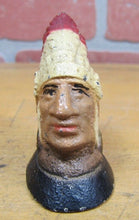 Load image into Gallery viewer, Antique Native American Indian Chief Cast Iron Pencil Holder Paperweight
