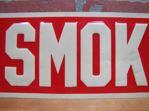 Old NO SMOKING Sign SCHWARTZ Bros PHILADELPHIA PA Embossed Tin Advertising