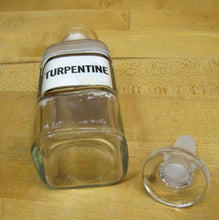 Load image into Gallery viewer, TURPENTINE Antique Reverse Glass Label Bottle Apothecary Drug Store Medicine

