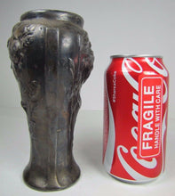 Load image into Gallery viewer, Antique Art Nouveau Maidens Vase silver plate ornate detailing signed Flamani
