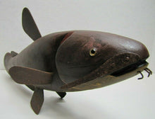 Load image into Gallery viewer, Folk Art  Catfish Fishing Decoy RAF Robert Allen Francis Adirondacks NY 1950s
