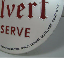 Load image into Gallery viewer, Old 1950s Calvert Reserve Whiskey Advertising MIrror Sign &#39;Wise Owl&#39; bar liquor
