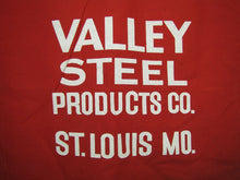 Load image into Gallery viewer, VALLEY STEEL PRODUCTS Co St LOUIS MO Old Canvas Cloth Banner Sign Advertising
