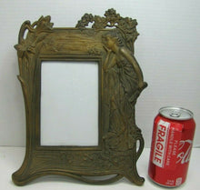 Load image into Gallery viewer, Art Nouveau Lovely Maiden Butterflies Flowers Antique Decorative Arts Frame
