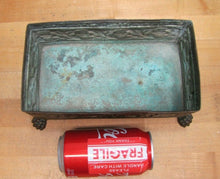 Load image into Gallery viewer, Old Copper Brass Bronze Small Planter Box Claw Foot Leaves Design
