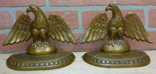 Load image into Gallery viewer, Antique Perched Eagle 13 Star James Graham Co New Haven Conn USA Bronze Bookends
