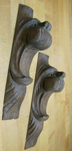 Load image into Gallery viewer, Antique Wood Hand Carved Beast Monster Heads Architectural Hardware Elements
