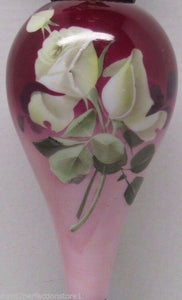 Antique Victorian Ewer decorative porcelain cast metal floral top head urn vase