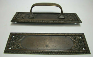 Antique Bronze Door PUSH & PULL Plates Exquisite Architectural Hardware Elements