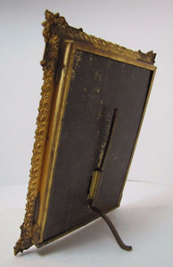 Antique Ornate Brass Picture Frame exquisite fine detailing turn of century 1900
