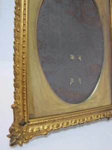 Antique Ornate Brass Picture Frame exquisite fine detailing turn of century 1900