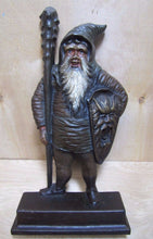 Load image into Gallery viewer, BRADLEY &amp; HUBBARD Cast Iron WARRIOR GNOME ELF MAN KRAMPUS Antique Doorstop B&amp;H
