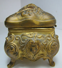 Load image into Gallery viewer, Antique Art Nouveau B&amp;W Brainard Wilson Casket Box lovely maidens cherubs Ornate
