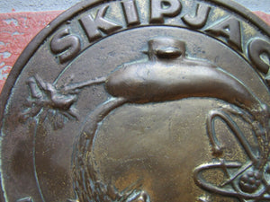 SKIPJACK UNITED STATES NAVY Brass Plaque Nuclear Powered Attack Submarine