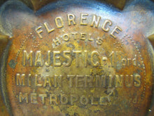 Load image into Gallery viewer, FLORENCE HOTELS MAJESTIC MILAN TERMINUS METROPOLE Orig Art Deco Ad Ashtray Tray
