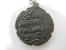 Load image into Gallery viewer, Antique 1918 Sterling Brooklyn Daily Eagle Honor Pupil Public School Medallion
