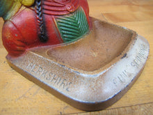 Load image into Gallery viewer, BERKSHIRE ( HATHAWAY ) Fine Spinning Assoc Old Ad INDIAN CHIEF Doorstop Tray Statue
