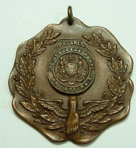 1914 PHILADELPHIA POINT BREEZE PARK Games Sports Medallion Medal Winged Foot Pa