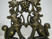 Load image into Gallery viewer, 1930 Creation Co Foxes Grapes Aesop&#39;s Fable Borzoi Wolfhounds Art Bookends
