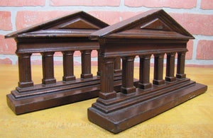 CJO JUDD Antique Cast Iron Colliseum Bookends Decorative Art Statue Doorstop