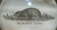 Load image into Gallery viewer, BEAVER COAL Old Brass Advertising Tray Cigar Ashtray Tip Card Trinket Gas Oil Ad
