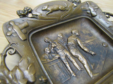 Load image into Gallery viewer, Antique Bronze Saloon Bowling Cigar Ashtray Rat Pins Ball Tankard ornate tray
