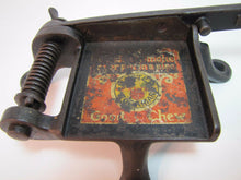 Load image into Gallery viewer, Antique Cast Iron Tobacco Cutter No 0 (zero) smaller hard to find w advertising
