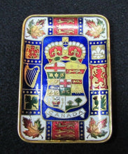 Load image into Gallery viewer, CANADA Old Souvenir Decorative Arts Tray Bronze Enamel Ornate Details RD 1903
