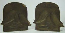 Load image into Gallery viewer, Antique LOVE BIRDS Cast Iron Bookends Pair Birds Sitting Branch Decorative Arts
