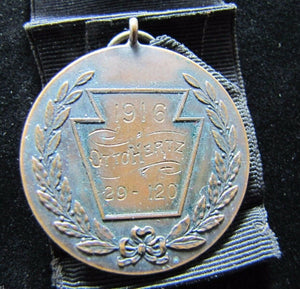1916 PHILADELPHIA SWIMMING CLUB Medal Medallion Ribbon Ornate Poseidon Dauphin