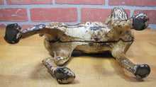 Load image into Gallery viewer, BOSTON TERRIER Antique Cast Iron Dog Doorstop Brown Cream Decorative Art Statue
