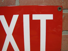 Load image into Gallery viewer, TO EXIT Old Porcelain Sign Subway RR Industrial Shop Safety Advertising
