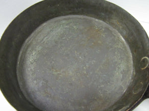 LECLERC NY MAKER Antique Copper Pan Large Heavy New York Wrought Iron Handle