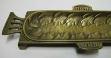 Load image into Gallery viewer, Antique Decorative Arts Brass Tray Leaves Ornate Card Tip Trinket Pen Rest
