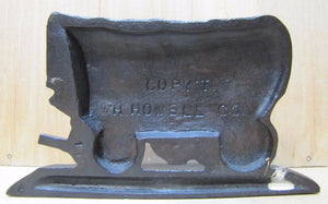 Antique Western Covered WAGON W.H. Howell Co Cast Iron Decorative Art Bookend