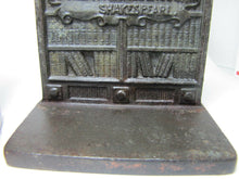 Load image into Gallery viewer, Antique SHAKESPEARE LIBRARY Cast Iron Bookends &#39;My Library Dukedom Large Enough&#39;
