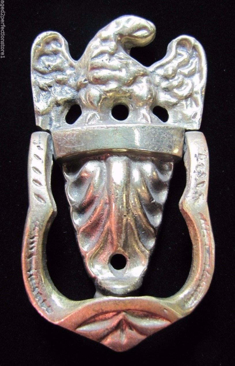 EAGLE DOOR KNOCKER Old Small Brass Interior Bathroom Bedroom B&B Hardware