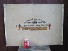 Load image into Gallery viewer, DOUBLE KAY KK NUT SHOP DEVILS TURNING SIZZLING BARBECUED NUTS Old WF Expo Sign

