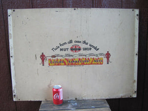 DOUBLE KAY KK NUT SHOP DEVILS TURNING SIZZLING BARBECUED NUTS Old WF Expo Sign
