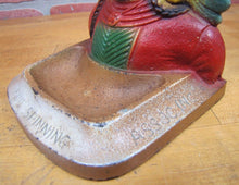 Load image into Gallery viewer, BERKSHIRE ( HATHAWAY ) Fine Spinning Assoc Old Ad INDIAN CHIEF Doorstop Tray Statue
