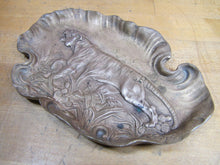 Load image into Gallery viewer, Art Deco Hunting Prowling Tiger Big Cat Brass Tray J Fischer General Bronze Corp
