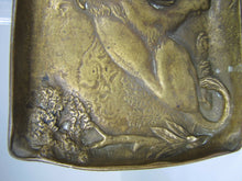 Load image into Gallery viewer, Antique Bronze Lion Decorative Art Tray Ornate High Relief Design Tree Landscape
