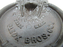 Load image into Gallery viewer, FLECK BROS INDIAN CHIEF Antique Cast Iron Advertising Tray PEACE PIPE TOMAHAWK
